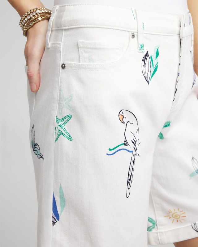 Girlfriend Cuffed Swing Denim Shorts - image 4